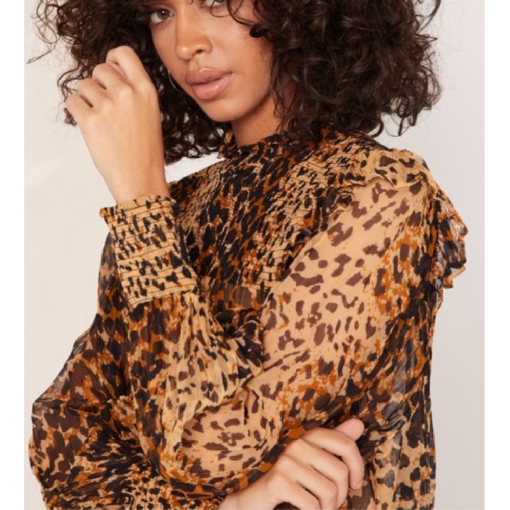 FP Leopard Sheer Top